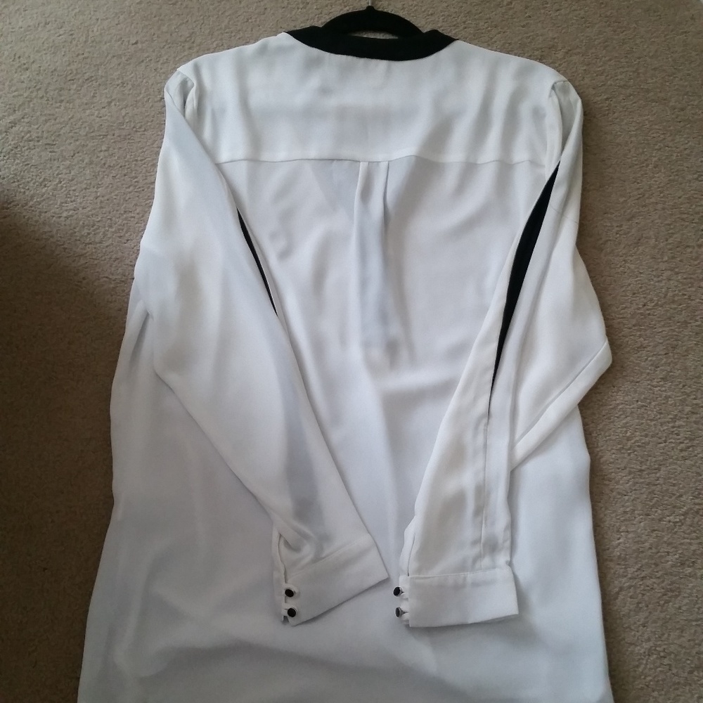 White and Black Tunic Dress Top.
